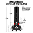 RDX F6 6ft Kara Black Free-Standing Punch Bag With Mitts Set#color_black