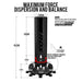 RDX F6 6ft Kara Black Free-Standing Punch Bag With Mitts Set#color_black