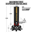 RDX F6 6ft Kara Golden & Black Free Standing Punch Bag With Mitts Set#color_golden