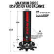 RDX F6 6ft Kara Red & Black Free-Standing Punch Bag With Mitts Set#color_red