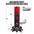 RDX F9 5FT ADULTS FREE STANDING PUNCH BAG WITH BAG MITTS#color_red