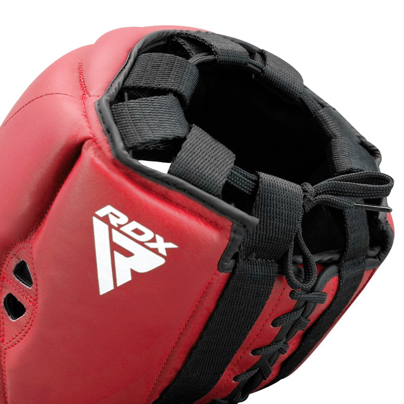 RDX OPEN FACE HEADGUARD  USA BOXING APPROVED#color_red