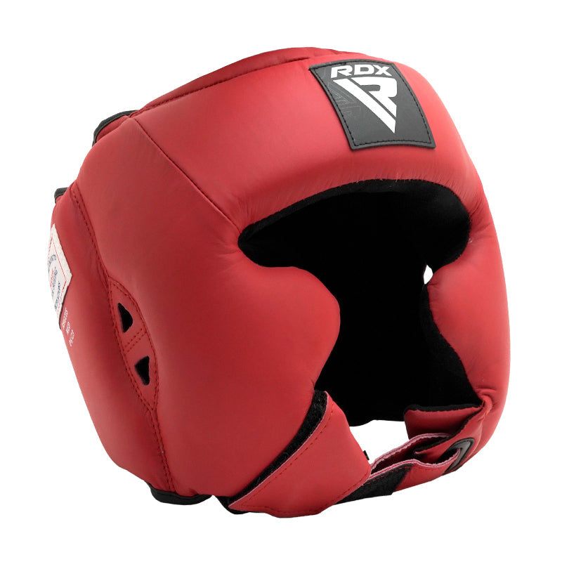 RDX HEADGUARD WITH CHEEK PROTECTION - USA BOXING APPROVED#color_red