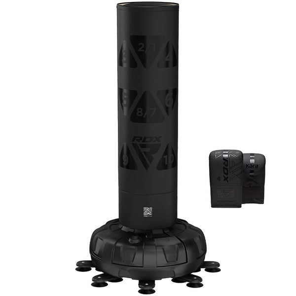 RDX KT Ronin 6ft 2-in-1 Blue Free Standing Target Punch Bags With Mitts Set#color_black