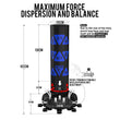 RDX KT Ronin 6ft 2-in-1 Blue Free Standing Target Punch Bags With Mitts Set#color_blue