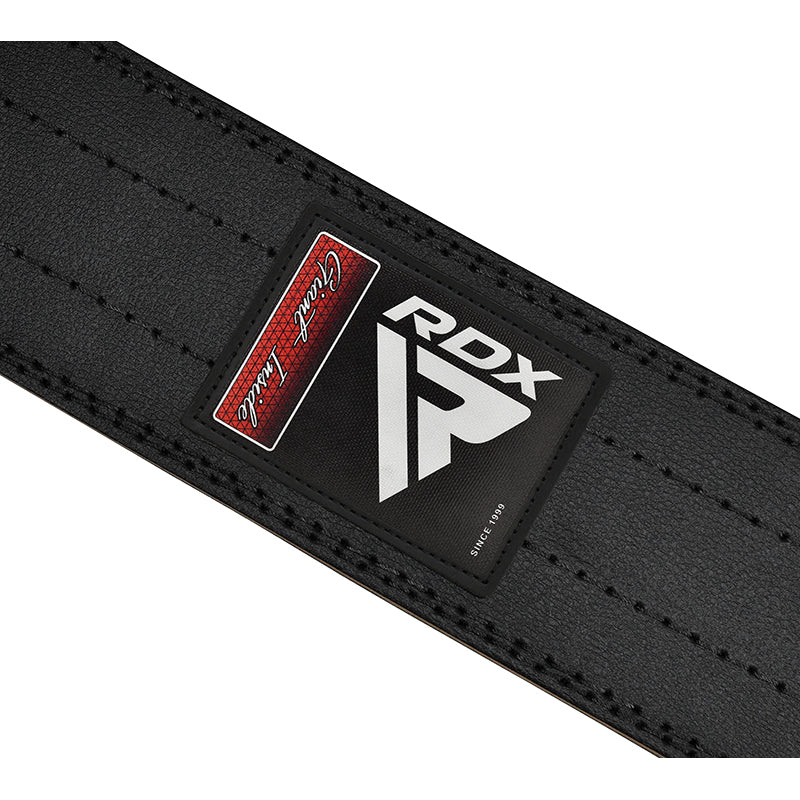RDX RD1 4â€  Powerlifting Leather Gym Belt#color_black