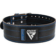 RDX RD1 4â€  Powerlifting Leather Gym Belt#color_blue