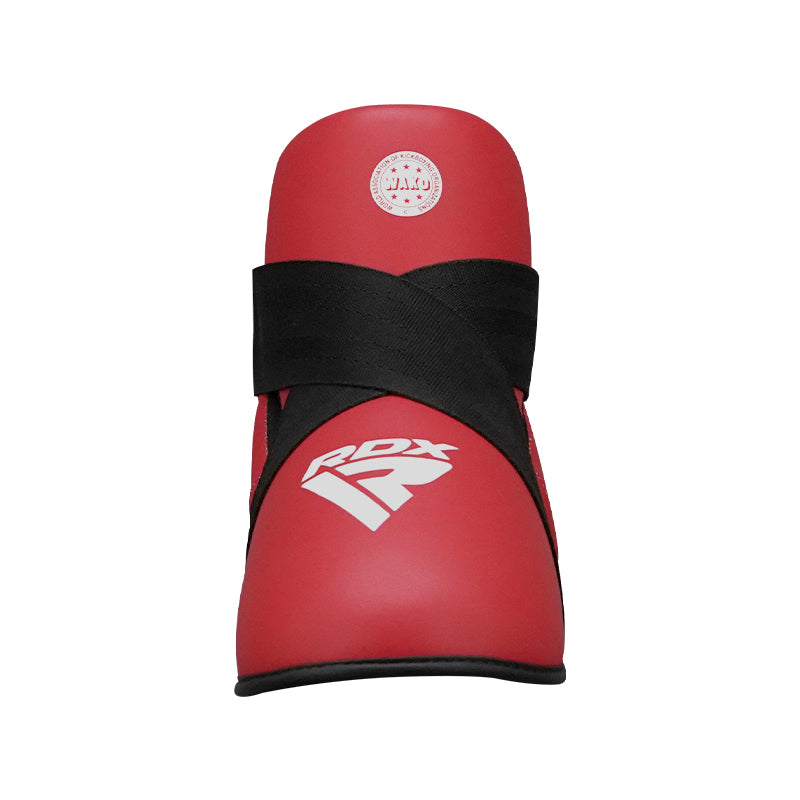 RDX T1 WAKO Approved  Leather Foot Protector#color_red