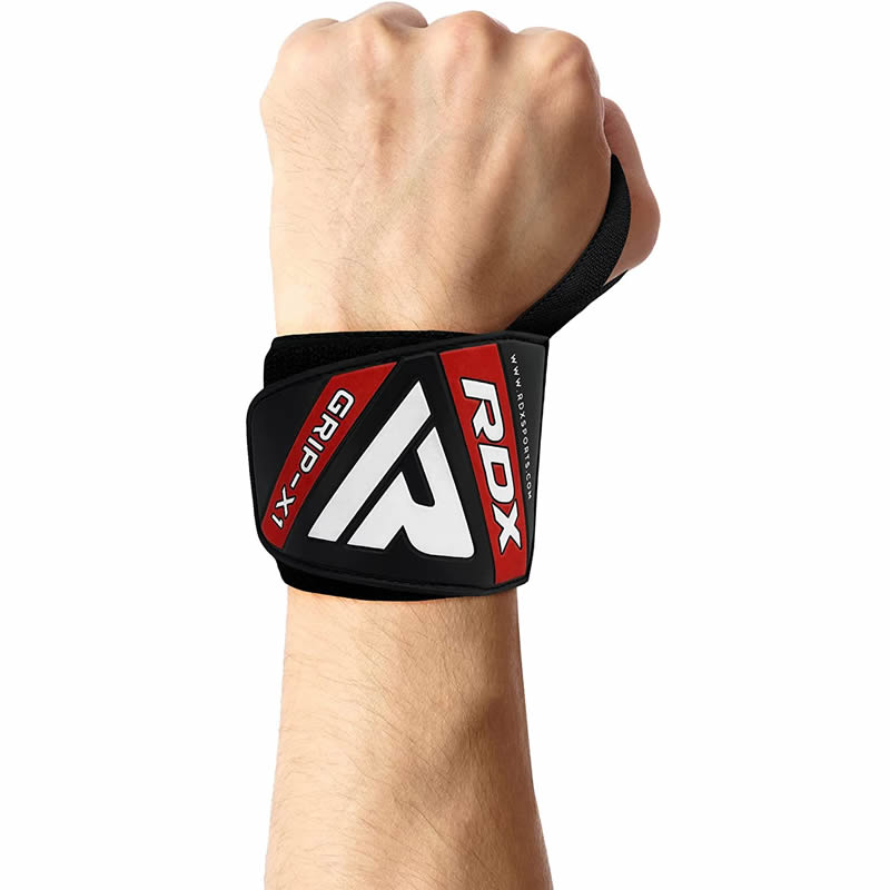 RDX W3 IPL USPA Approved Powerlifting Wrist Support Wraps with Thumb Loops OEKO-TEXÂ®Â Standard 100 certified#color_black