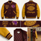 Custom Maroon & Gold Varsity Letterman Jacket | Personalized Wool & Leather Bomber | High School Football Championship Edition - MNEX PRO FIGHTING LIMITED