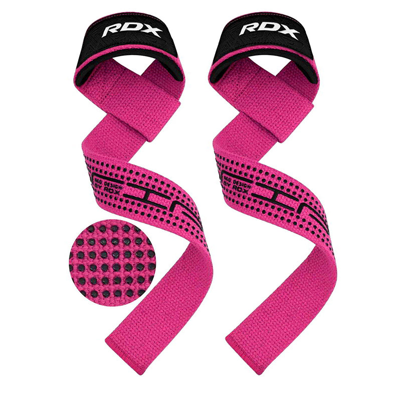 RDX S4 Weightlifting Wrist Straps#color_pink