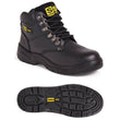 Sterling Black and Brown Full Grain Leather Hiking and Safety Work Boot Trainer with Steel Toe Cap - MNEX PRO FIGHTING LIMITED