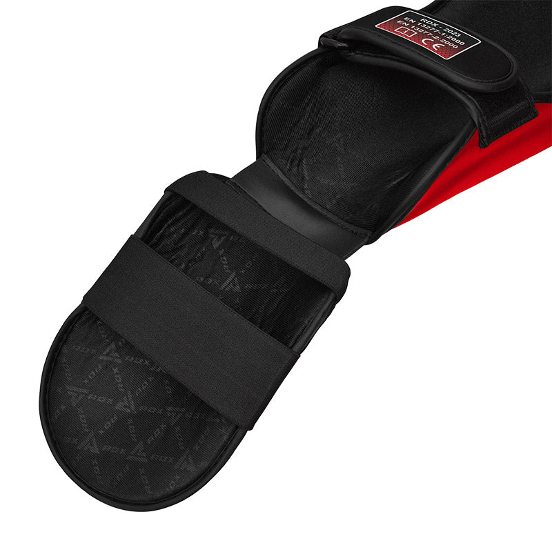 RDX T1 Black Shin Instep Guards#color_red