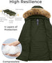 Wantdo Women's Long Winter Puffer Coat Waterproof Jackets Army Green - MNEX PRO FIGHTING LIMITED