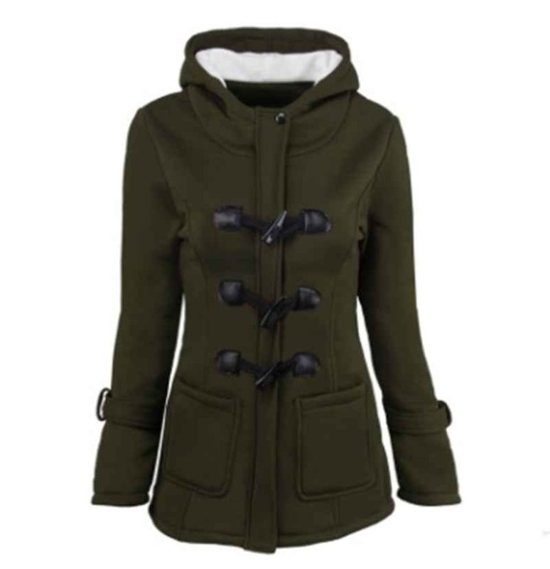 Warm Winter Fur Collar Jacket for Women — Long Down Coat Parka with Hood, Horn Buttons, Plus Sizes S–6XL - MNEX PRO FIGHTING LIMITED