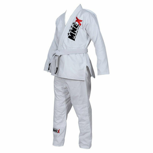 White Brazilian Jiu Jitsu Suits for Mens BJJ Gi Kids/Adult BJJ Suit Kimono Uniform 100% Cotton 450Gsm Preshrunk Lightweight Fabric Ju - Jitsu Suit - MNEX PRO FIGHTING LIMITED