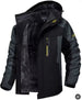Winter Hooded Jacket Fashion Casual Warm Fleece Coat Windproof Rainproof Parka Windbreaker Men's Top - MNEX PRO FIGHTING LIMITED