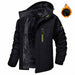 Winter Hooded Jacket Fashion Casual Warm Fleece Coat Windproof Rainproof Parka Windbreaker Men's Top - MNEX PRO FIGHTING LIMITED