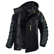 Winter Hooded Jacket Fashion Casual Warm Fleece Coat Windproof Rainproof Parka Windbreaker Men's Top - MNEX PRO FIGHTING LIMITED