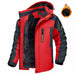 Winter Hooded Jacket Fashion Casual Warm Fleece Coat Windproof Rainproof Parka Windbreaker Men's Top - MNEX PRO FIGHTING LIMITED