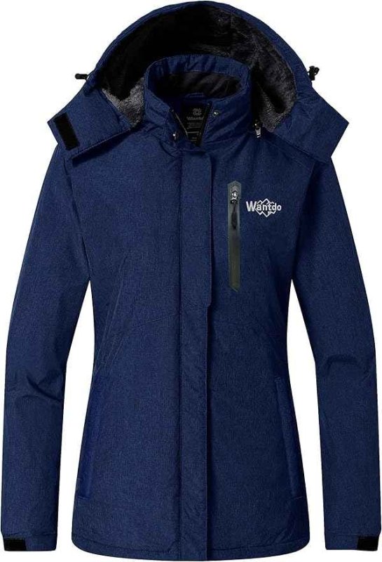 Womens Hooded Waterproof Winter Ski Snowboarding Jacket Size L - Wantdo - MNEX PRO FIGHTING LIMITED