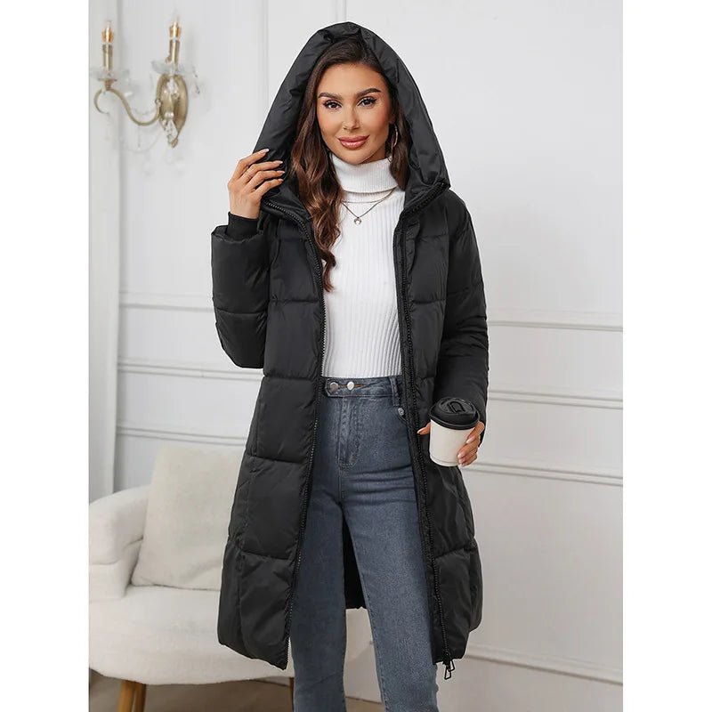 Women's Long Winter Parka Thick Down Cotton Coat - MNEX PRO FIGHTING LIMITED