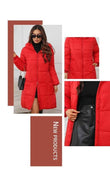 Women's Long Winter Parka Thick Down Cotton Coat - MNEX PRO FIGHTING LIMITED