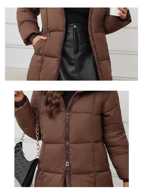 Women's Long Winter Parka Thick Down Cotton Coat - MNEX PRO FIGHTING LIMITED