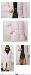 Women's Long Winter Parka Thick Down Cotton Coat - MNEX PRO FIGHTING LIMITED